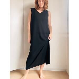 Eileen Fisher Black Tank dress Wool Blend Size Medium Classic Minimalist Style